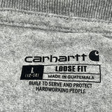 Carhartt T-Shirt - Large Grey Cotton