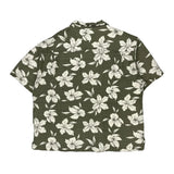 Caribbean Joe Floral Hawaiian Shirt - XL Green Viscose