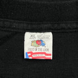 Fruit Of The Loom Single Stitch T-Shirt - XL Black Cotton