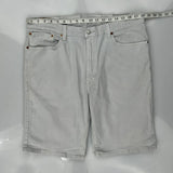 Levis Denim Shorts - 36W 10L Grey Cotton