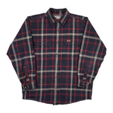 Carhartt Checked Flannel Shirt - Large Navy Cotton
