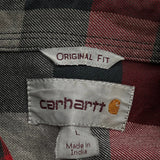 Carhartt Checked Flannel Shirt - Large Red Cotton