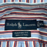 Ralph Lauren Striped Shirt - XL Blue Cotton