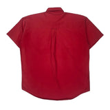 Chaps Ralph Lauren Short Sleeve Shirt - Large Red Cotton
