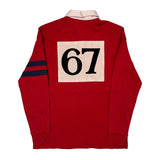 Polo By Ralph Lauren Rugby Shirt - Medium Red Cotton