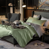Anycozy Duvet Comforter Set King Green/ Light Grey Egyptian Cotton Thick Blanket Bedspread 6 Pcs Bed Set