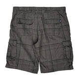 The North Face Checked Cargo Shorts - 35W 11L Grey Cotton