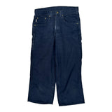 Carhartt Double Knee Carpenter Pants - 32W 25L Navy Cotton
