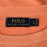 Polo By Ralph Lauren Sweatshirt - Large Orange Cotton