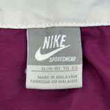 Nike Striped Track Jacket - XL White Polyester