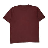 Carhartt T-Shirt - Large Burgundy Cotton