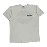 Pepsi Graphic T-Shirt - Large White Cotton