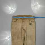Carhartt Carpenter Trousers - 35W 34L Beige Cotton