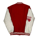 Factorie Varsity Jacket - Medium Red Polyester