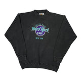New York Hard Rock Cafe Graphic Sweatshirt - Large Black Cotton Blend