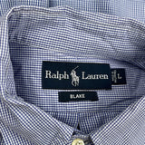 Blake Ralph Lauren Striped Shirt - Large Blue Cotton