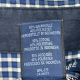 Chaps Ralph Lauren Checked Short Sleeve Shirt - XL Blue Cotton Blend