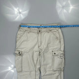 Carhartt Cargo Trousers - 34W 30L Cream Cotton