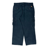 Dickies Cargo Trousers - 36W 30L Black Cotton