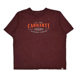 Carhartt T-Shirt - 3XL Burgundy Cotton