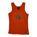 Rocky Mountain Harley Davidson Graphic Tank Top - Large Orange Cotton
