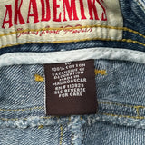 Akademiks Graphic Jeans - 28W 30L Blue Cotton