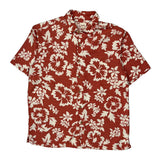 Kahala Floral Hawaiian Shirt - Medium Red Cotton