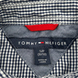 Age 8-10 Tommy Hilfiger Checked Short Sleeve Shirt - Small Blue Cotton