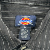 Dickies Pinstripe Short Sleeve Shirt - XL Black Cotton