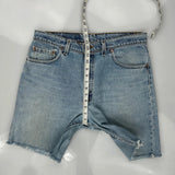 Levis Denim Shorts - 34W 9L Light Wash Cotton