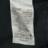 Carhartt Cargo Trousers - 38W 30L Black Cotton