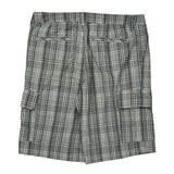 Quiksilver Checked Cargo Shorts - 38W 11L Grey Cotton