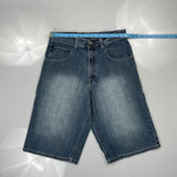 Southpole Graphic Denim Shorts - 31W 13L Blue Denim