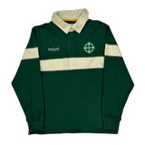 Ireland Retro Irish Striped Rugby Shirt - Large Green Cotton