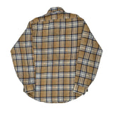 Levis Checked Flannel Shirt - Large Beige Cotton Blend
