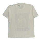 Single Stitch Indianapolis Colts Peyton Manning Joy Athletic Graphic T-Shirt - Large White Cotton