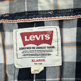 Levis Checked Short Sleeve Shirt - XL Black & White Cotton