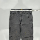 Carhartt Double Knee Cargo Trousers - 31W 30L Grey Cotton