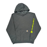 Built To Serve And Protect Hardworking People Carhartt Hoodie - Large Gray Cotton Blend