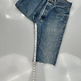 Levis Denim Shorts - 30W 12L Blue Denim