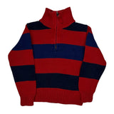 Age 3 Polo By Ralph Lauren Striped 1/4 Zip - XS Blue Cotton