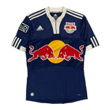 New York Red Bulls 2009-10 Adidas Away Football Shirt - Small Yellow Polyester