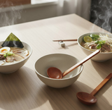 Anygleam Brown 2pcs Wooden Ladle Food Kitchen Tableware
