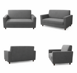 Anyseat 2-Seater Sofa Cover – Plain Gray Style Slipcover for Living Room Chair Protection