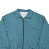 Mens Blue Polyester Blend Zip Jacket XL Lightweight Plain Casual Outerwear