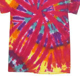 BODY RAGS Mens Multicolour Tie Dye Wolf Graphic T-Shirt S Short Sleeve Crew Neck