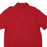 CHAPS Mens Red Short Sleeve Plain Polo Shirt M Classic Cotton Blend Comfort
