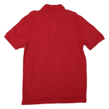 CHAPS Mens Red Short Sleeve Plain Polo Shirt M Classic Cotton Blend Comfort