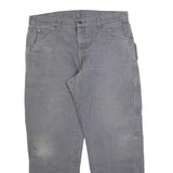 DICKIES Mens Cotton Blend Grey Regular Straight Trousers W36 L30 Workwear
