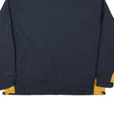 ALASKA Mens Navy Blue & Yellow Jacket XL Polyester Blend Plain Zip Casual